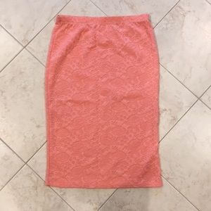 Lace Peach Skirt